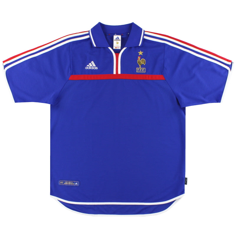 2000-02 France adidas Home Shirt L Football Shirt