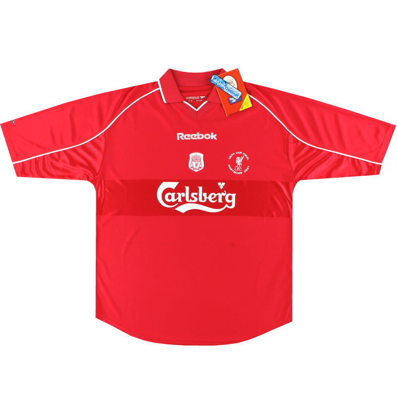 2000-02 Liverpool Reebok 'UEFA Cup Final' Home Shirt *w/tags* L Football Shirt