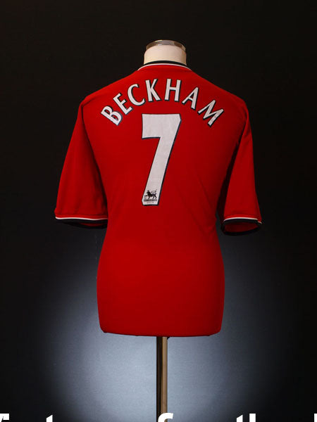 2000-02 Manchester United Home Shirt Beckham #7 XL Football Shirt