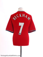 2000-02 Manchester United Home Shirt Beckham #7 L Football Shirt