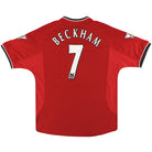 2000-02 Manchester United Umbro Home Shirt Beckham #7 L Football Shirt