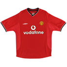 2000-02 Manchester United Umbro Home Shirt L.Boys Football Shirt