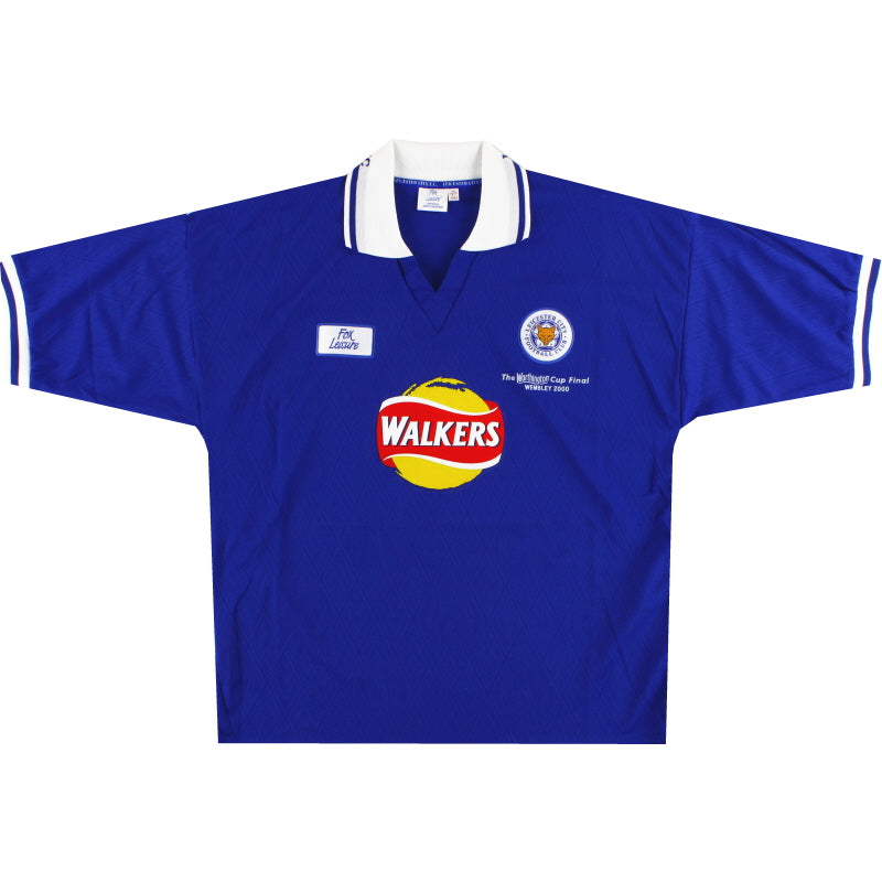 2000 Leicester Fox Leisure 'Worthington Cup Final' Home Shirt *Mint* XL Football Shirt