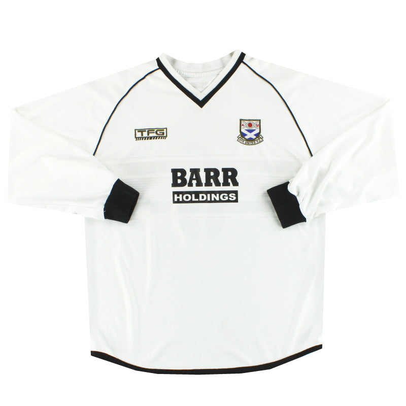 2001-02 Ayr United Player Issue Home Shirt #6 L/S L Football Shirt