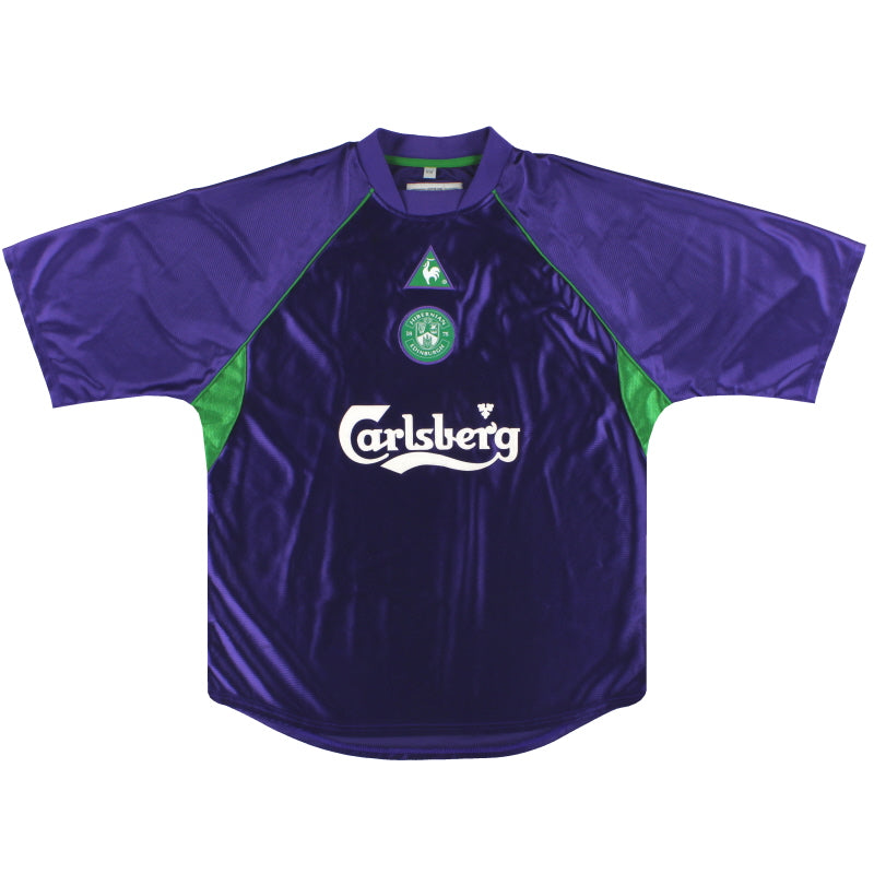 2001-02 Hibernian Le Coq Sportif Away Shirt M Football Shirt