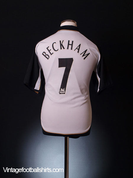 2001-02 Manchester United Centenary Reversible Away Shirt Beckham #7 XL Football Shirt