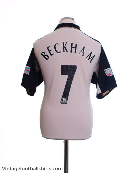 2001-02 Manchester United Centenary Reversible Away Shirt Beckham #7 L Football Shirt