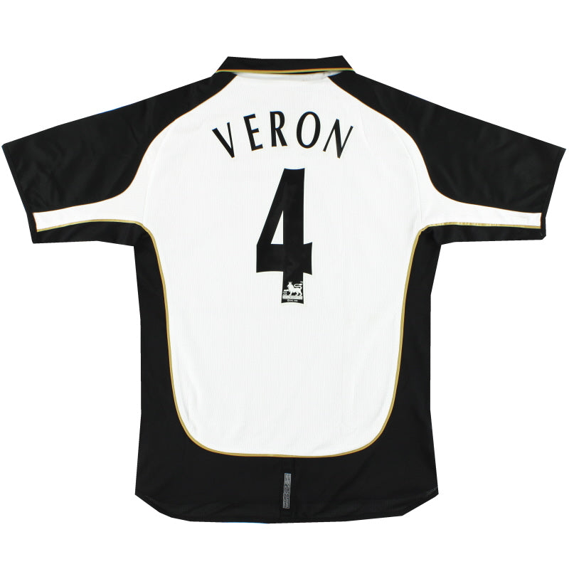 2001-02 Manchester United Umbro Centenary Shirt Veron #4 XL Football Shirt