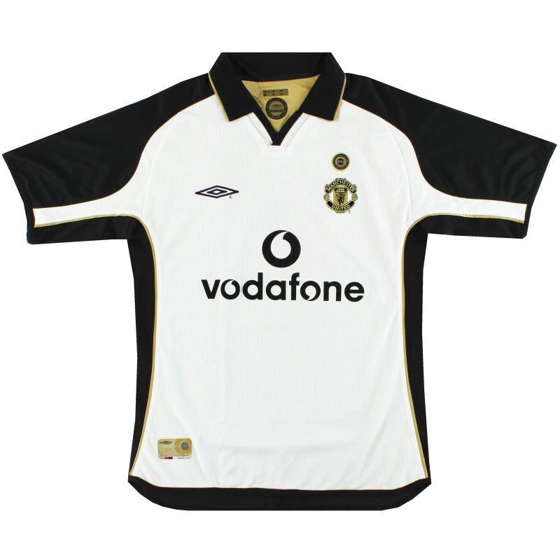 2001-02 Manchester United Umbro Centenary Reversible Away Shirt L Football Shirt