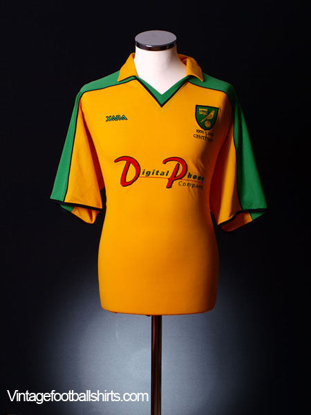 2001-02 Norwich City Centenary Home Shirt *Mint* L Football Shirt