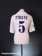 2001-02 Real Madrid Centenary Home Shirt Zidane #5 L Football Shirt