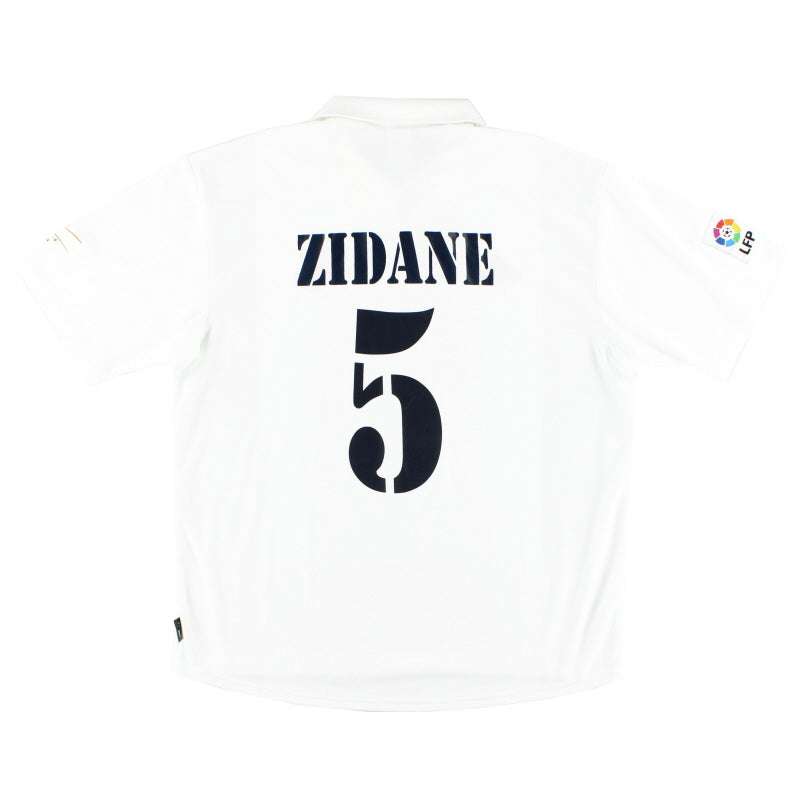 2001-02 Real Madrid Centenary Home Shirt Zidane #5 XL Football Shirt