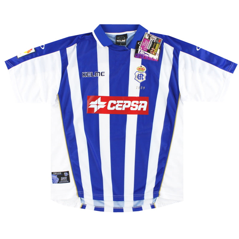 2001-02 Recreativo Huelva kelme Home Shirt *w/tags* L Football Shirt