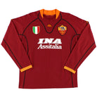 2001-02 Roma Kappa Home Shirt L/S S Football Shirt