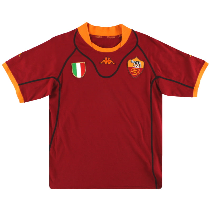 2001-02 Roma Kappa Home Shirt XL.Boys Football Shirt