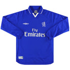 2001-03 Chelsea Umbro Home Shirt L/S M Football Shirt