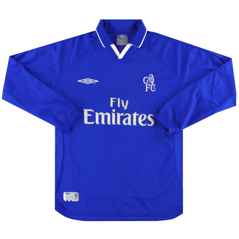 2001-03 Chelsea Umbro Home Shirt L/S M Football Shirt