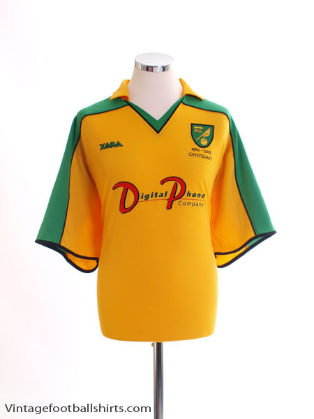 2001-03 Norwich City Centenary Home Shirt XXL Football Shirt