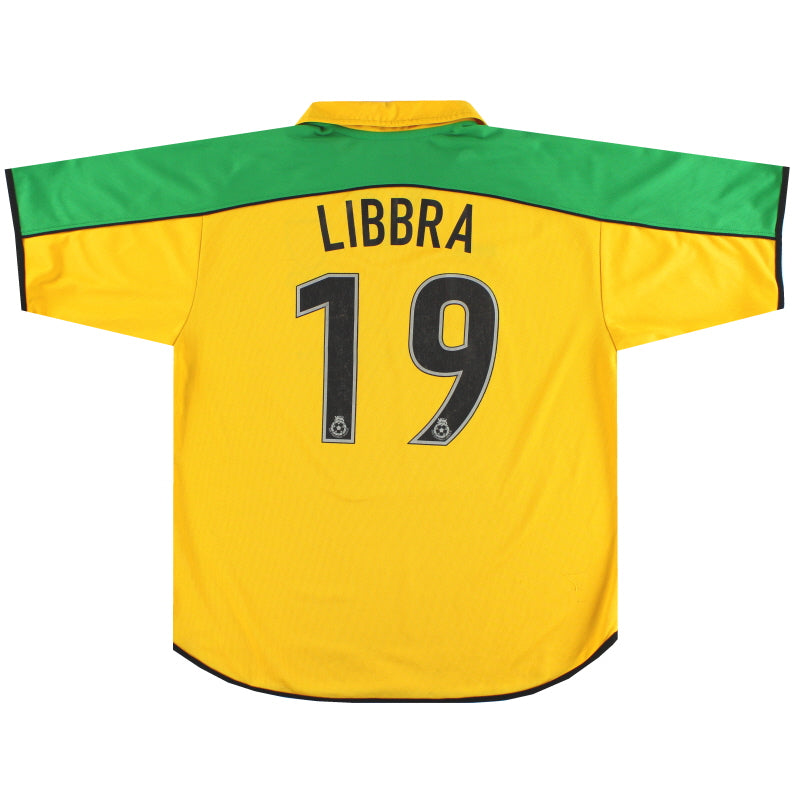 2001-03 Norwich City Xara Centenary Home Shirt Libbra #19 XL Football Shirt