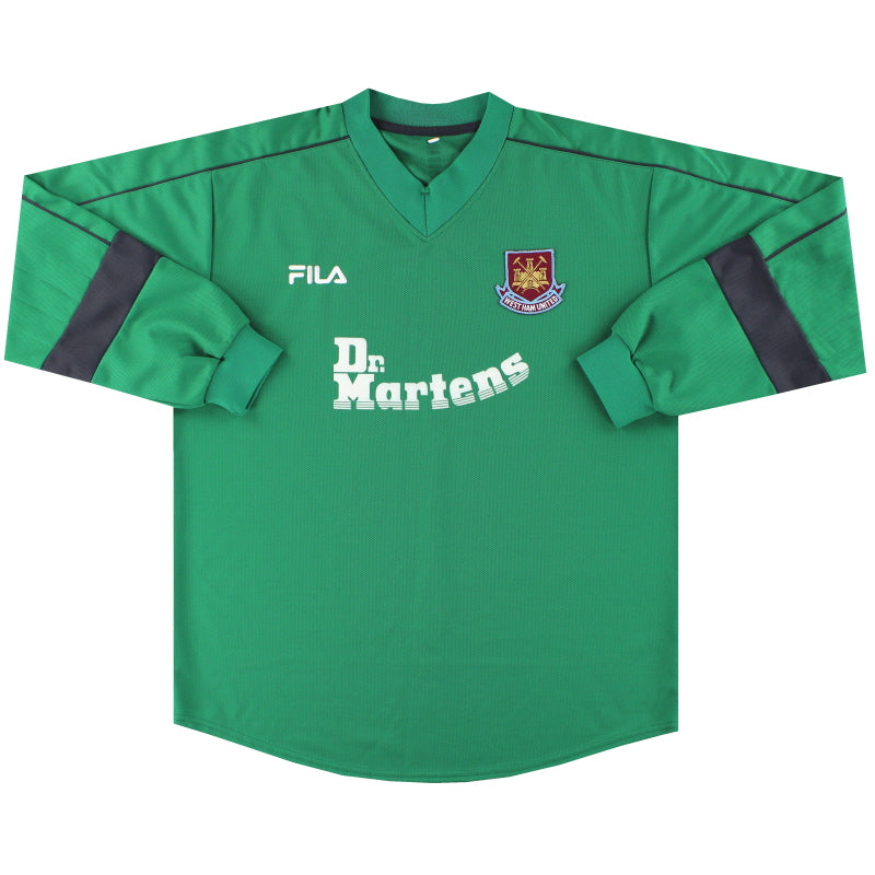 2001-03 West Ham Fila Goalkeeper Shirt XL Football Shirt