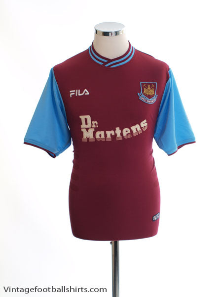 2001-03 West Ham Home Shirt S Football Shirt