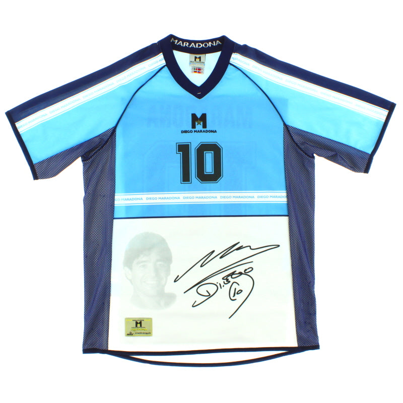 2001 Argentina Signed Maradona T-Shirt L T-Shirt