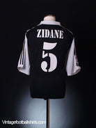 2001 Real Madrid Away Shirt Zidane #5 XL Football Shirt