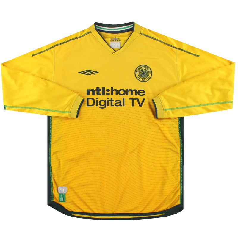 2002-03 Celtic Umbro Away Shirt L/S L Football Shirt