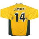 2002-03 Celtic Umbro 'Champions' Away Shirt Lambert #14 L/S M Football Shirt