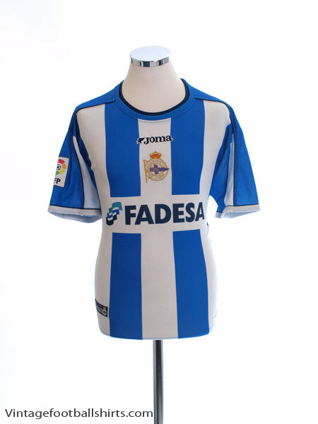 2002-03 Deportivo Home Shirt L Football Shirt