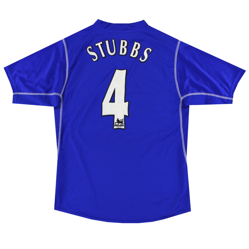 2002-03 Everton Puma Home Shirt Stubbs #4 L Football Shirt