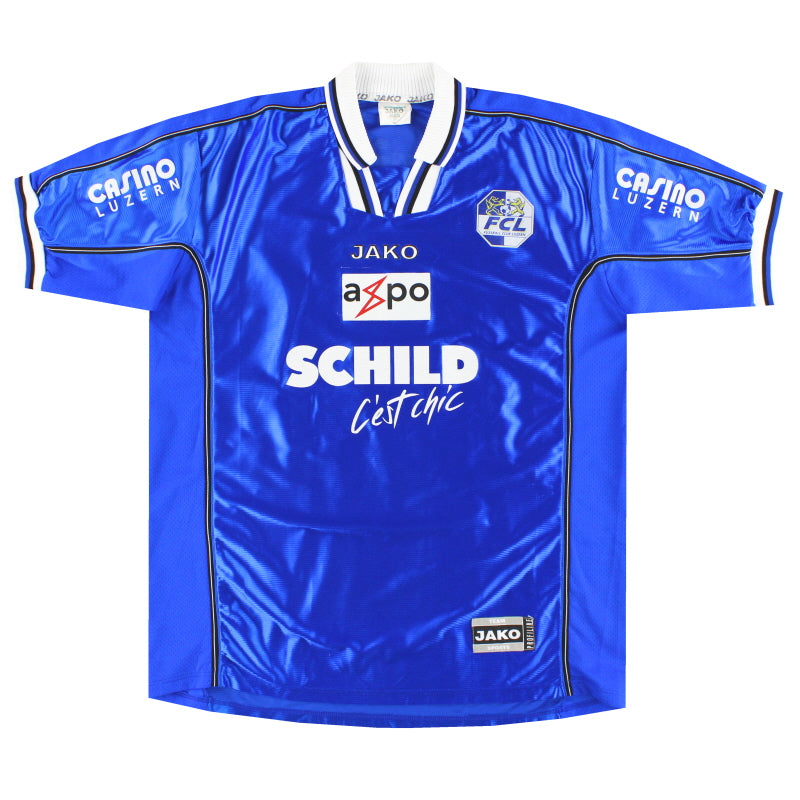 2002-03 FC Luzern Jako Player Issue Home Shirt #15 XL Football Shirt