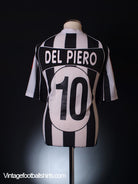 2002-03 Juventus Home Shirt Del Piero #10 XL Football Shirt