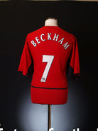 2002-03 Manchester United Home Shirt Beckham #7 XL.Boys Football Shirt