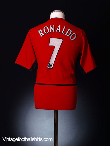 2002-04 Manchester United Home Shirt Ronaldo #7 L Football Shirt