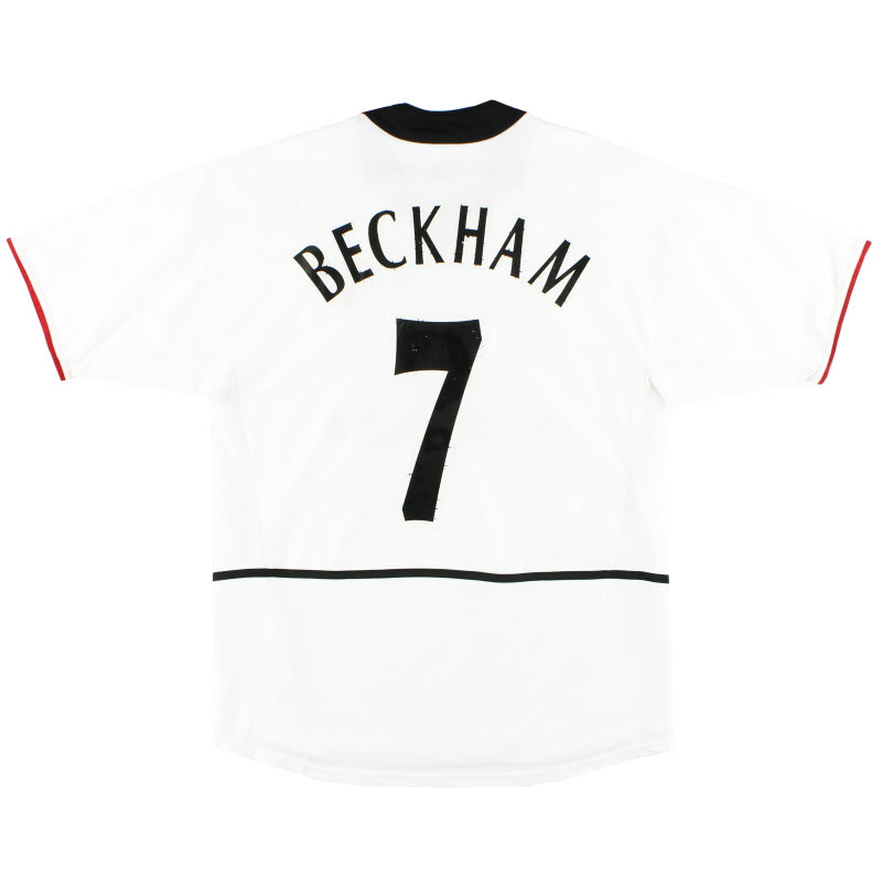 2002-03 Manchester United Nike Away Shirt Beckham #7 M Football Shirt