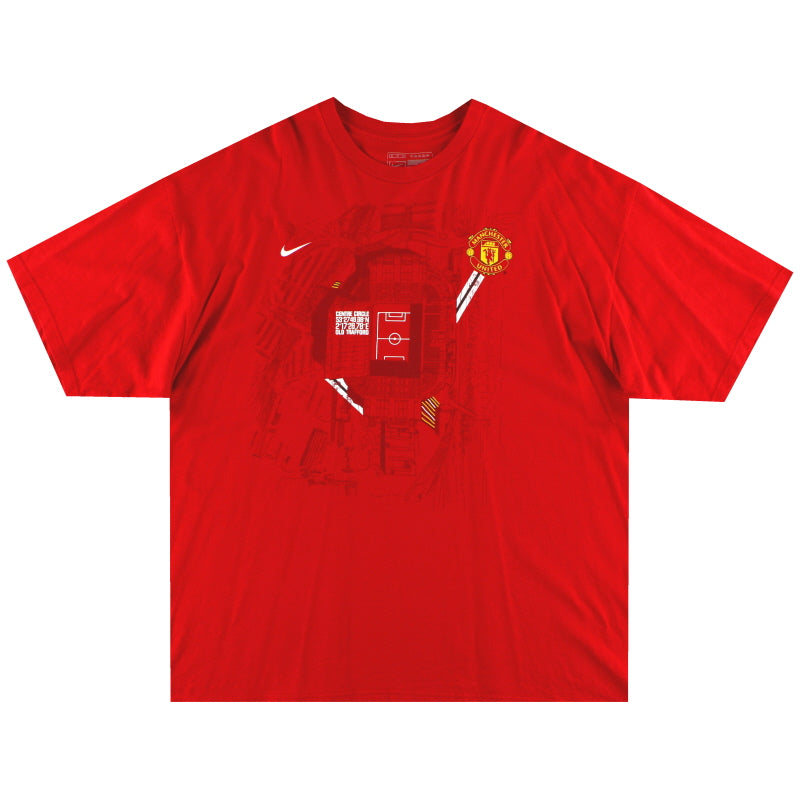 2002-03 Manchester United Nike 'Centre Circle' Graphic Tee XL T-Shirt