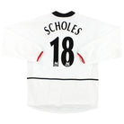 2002-03 Manchester United Nike Away Shirt L/S Scholes #18 *As New* XL Football Shirt