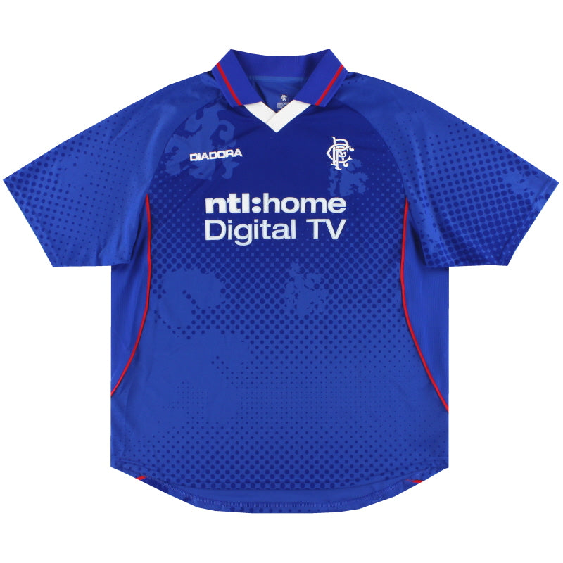 2002-03 Rangers Diadora Home Shirt *Mint* M Football Shirt