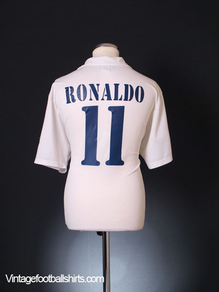 2002-03 Real Madrid Centenary Home Shirt Ronaldo #11 L Football Shirt