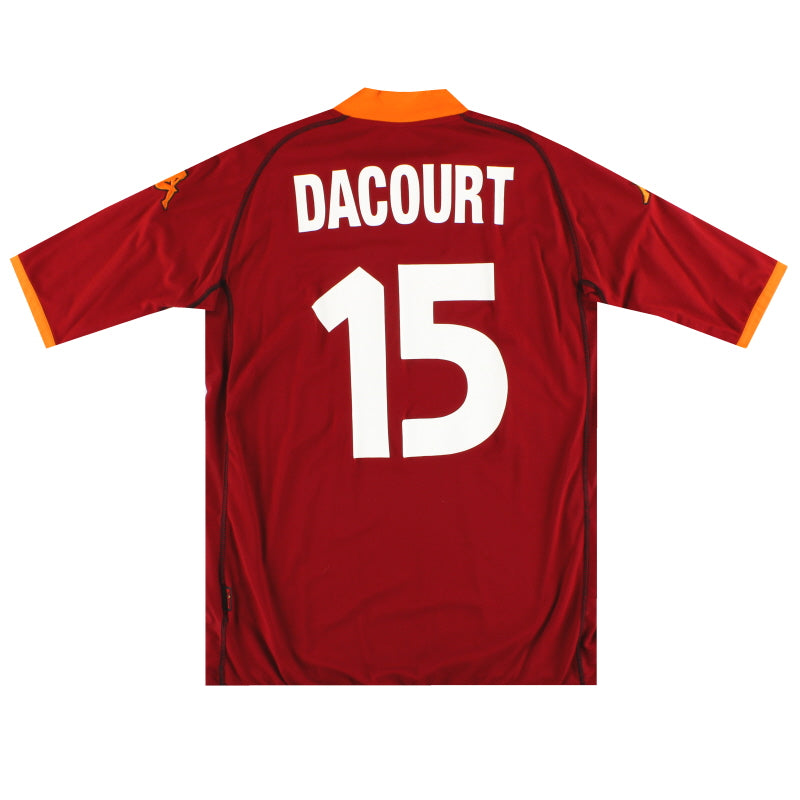 2002-03 Roma Kappa Home Shirt Dacourt # 15 XXL Football Shirt