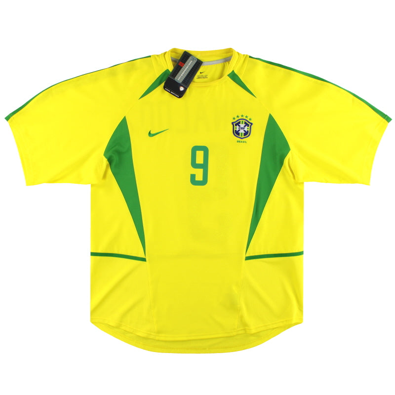 2002-04 Brazil Nike Home Shirt Ronaldo #9 *w/tags* L Football Shirt