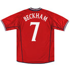 2002-04 England Umbro Away Shirt Beckham #7 L Football Shirt