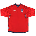 2002-04 England Umbro Away Shirt L/S XL Football Shirt