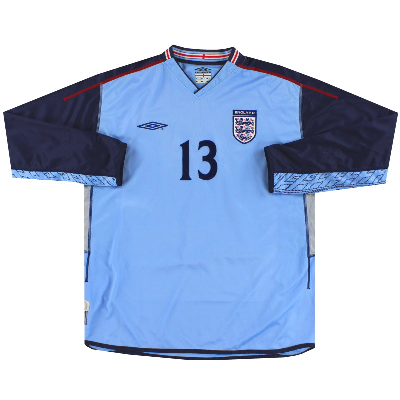 2002-04 England Umbro Goalkeeper Shirt #13 XL Football Shirt