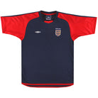 2002-04 England Umbro Leisure Shirt L.Boys Football Shirt