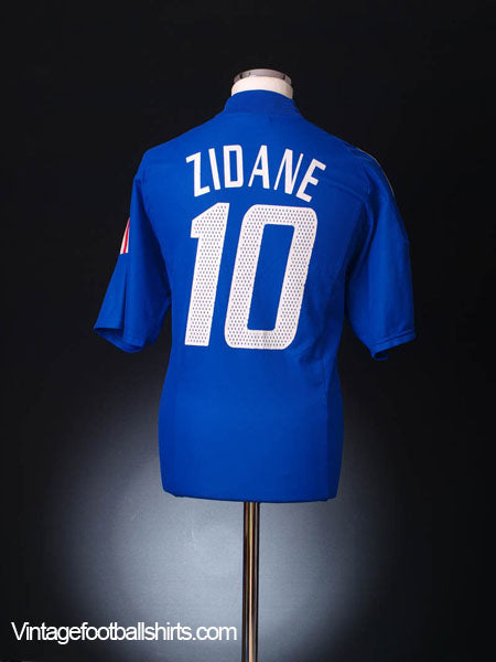 2002-04 France Home Shirt Zidane #10 L Football Shirt