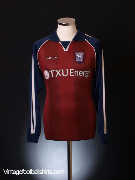 2002-04 Ipswich Away Shirt L/S M Football Shirt