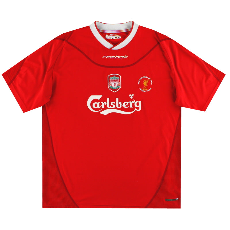 2002-04 Liverpool Reebok 'Worthington Cup Final' Home Shirt *As New* XL Football Shirt