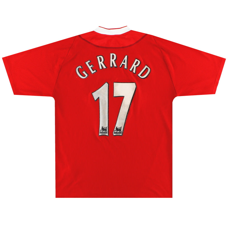 2002-04 Liverpool Reebok Home Shirt Gerrard #17 XS Football Shirt